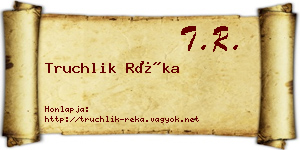 Truchlik Réka névjegykártya